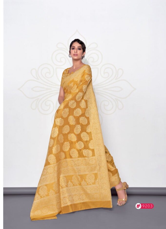 indian yellow saree