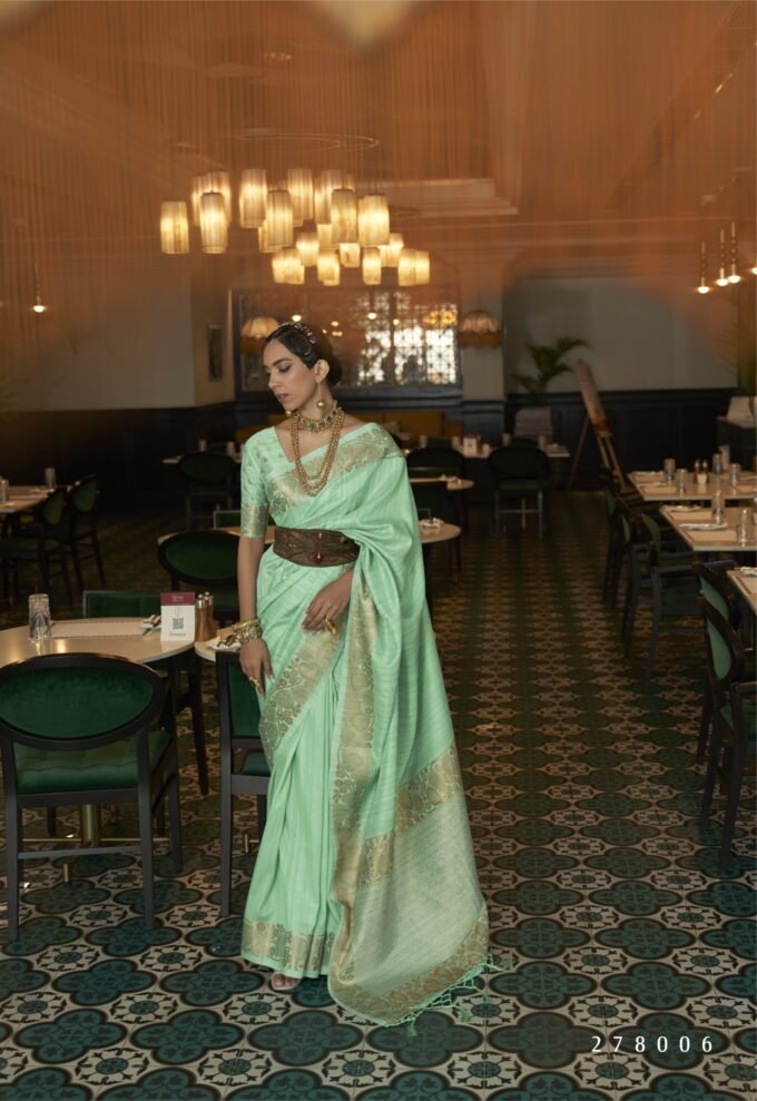 Radiant Green Silk Saree