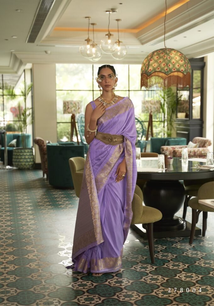 Majestic Purple Silk Saree